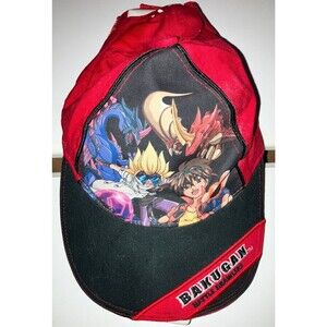 Bakugan Battle Brawlers Dan Kuso Drago Youth Adjustable Black Strapback Hat Cap